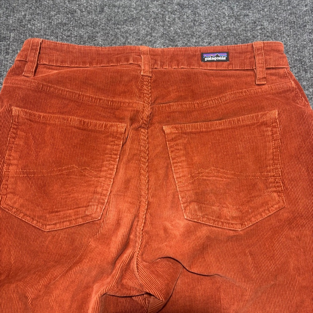 Patagonia Womens Organic Cotton Corduroy Slim Pants Burnt Orange Rust Size 29 - Picture 6 of 8